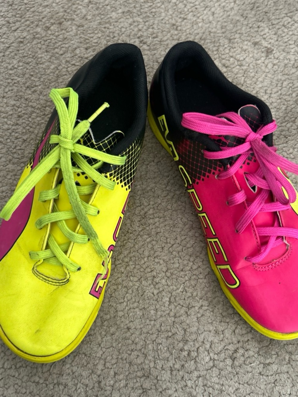 Puma Kids Neon Pink & Neon Yellow Sprint Sneakers